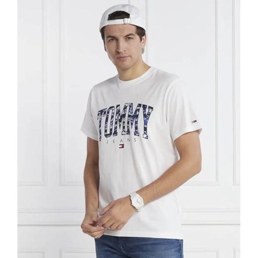 T-shirt męski Tommy Jeans wiosenny z krótkim rękawem 