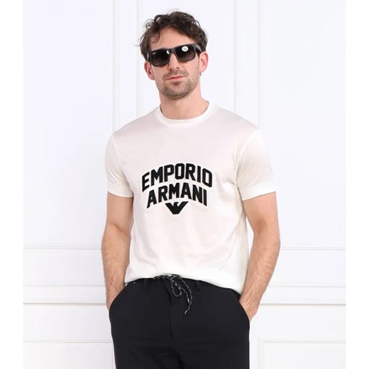 T-shirt męski Emporio Armani młodzieżowy z krótkim rękawem