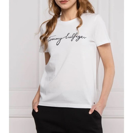 Tommy Hilfiger T-shirt | Regular Fit ze sklepu Gomez Fashion Store w kategorii Bluzki damskie - zdjęcie 163984001