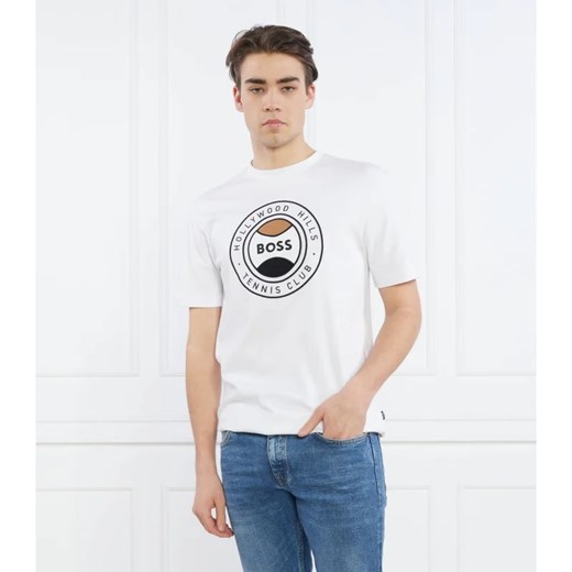 T-shirt męski BOSS HUGO z krótkimi rękawami z napisami 