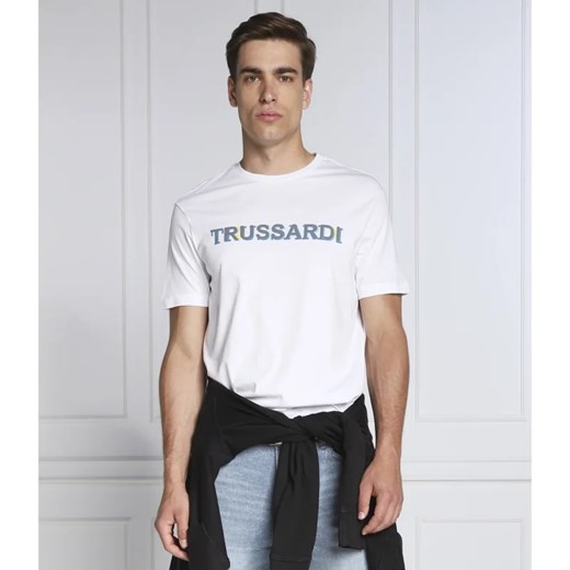 T-shirt męski Trussardi z krótkim rękawem bawełniany 