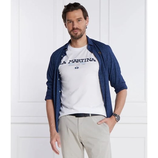 T-shirt męski La Martina młodzieżowy z krótkimi rękawami