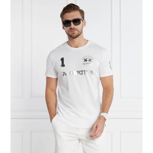 T-shirt męski La Martina biały 