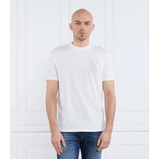 T-shirt męski Armani Exchange biały bawełniany 