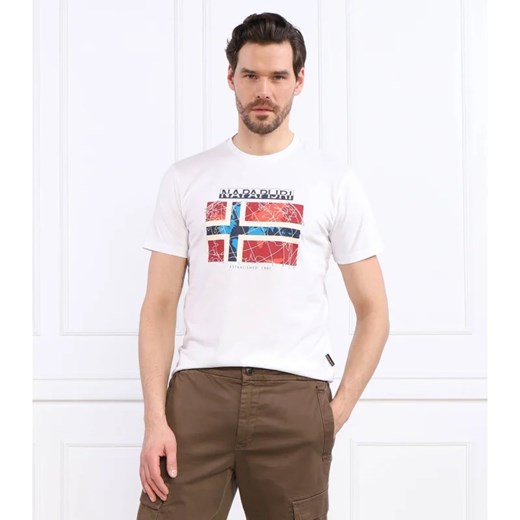 T-shirt męski Napapijri z krótkimi rękawami