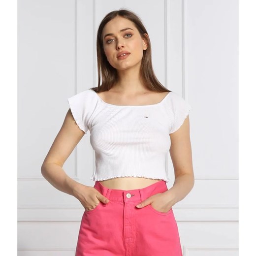 Tommy Jeans T-shirt | Cropped Fit ze sklepu Gomez Fashion Store w kategorii Bluzki damskie - zdjęcie 163984552