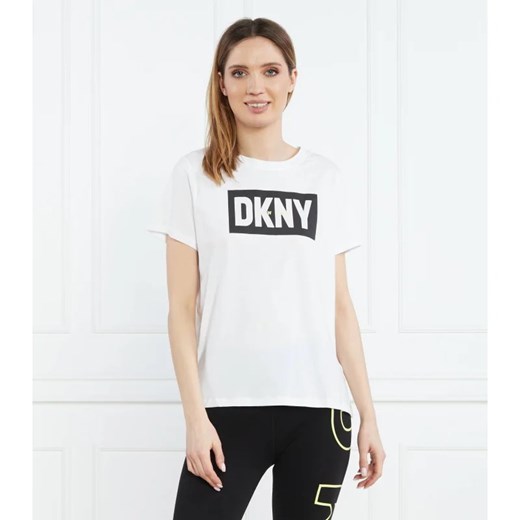 Bluzka damska biała DKNY bawełniana 