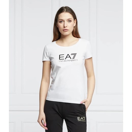 EA7 T-shirt | Slim Fit ze sklepu Gomez Fashion Store w kategorii Bluzki damskie - zdjęcie 163984934
