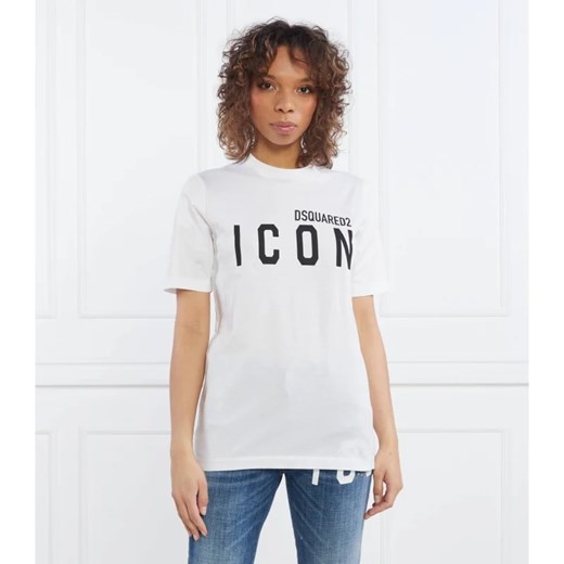 Dsquared2 T-shirt RENNY | Regular Fit ze sklepu Gomez Fashion Store w kategorii Bluzki damskie - zdjęcie 163985021