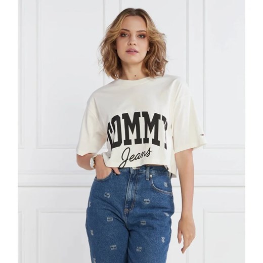 Tommy Jeans T-shirt TJW OVR CRP NEW VARSITY | Cropped Fit Tommy Jeans XL Gomez Fashion Store okazyjna cena