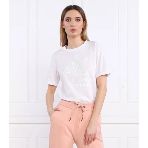 Armani Exchange T-shirt | Regular Fit ze sklepu Gomez Fashion Store w kategorii Bluzki damskie - zdjęcie 163985232
