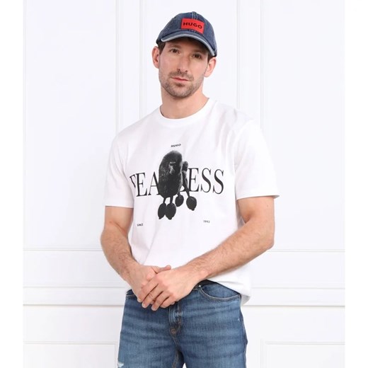 T-shirt męski Hugo Boss biały z krótkim rękawem