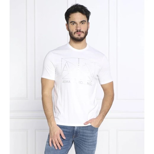 T-shirt męski Armani Exchange z napisami 