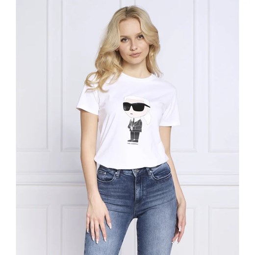 Karl Lagerfeld T-shirt ikonik 2.0 | Regular Fit ze sklepu Gomez Fashion Store w kategorii Bluzki damskie - zdjęcie 163985833