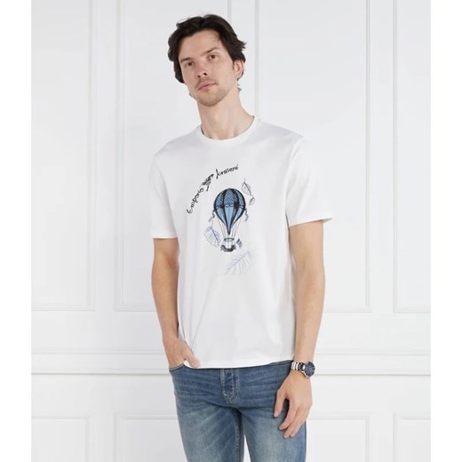 T-shirt męski Emporio Armani biały z nadrukami