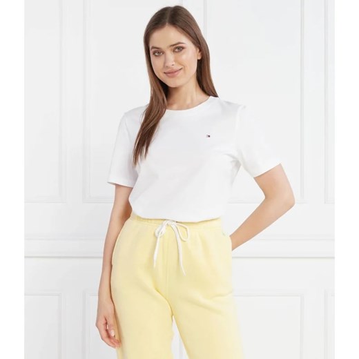 Bluzka damska Tommy Hilfiger biała z krótkimi rękawami