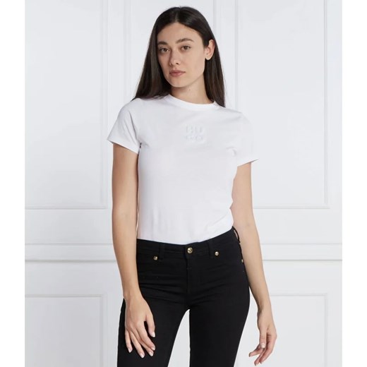 HUGO T-shirt Classic Tee 3 | Regular Fit ze sklepu Gomez Fashion Store w kategorii Bluzki damskie - zdjęcie 163986114
