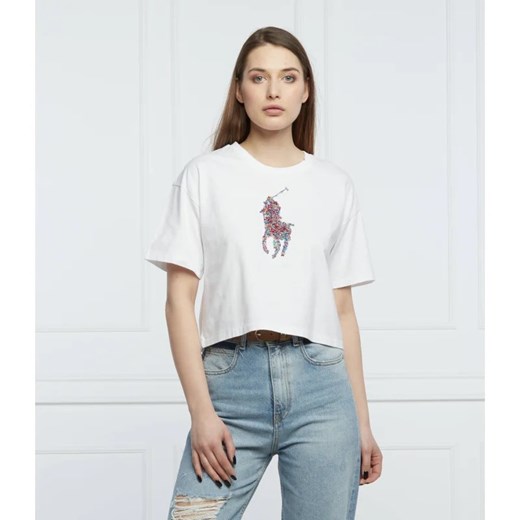 POLO RALPH LAUREN T-shirt | Cropped Fit Polo Ralph Lauren M okazyjna cena Gomez Fashion Store