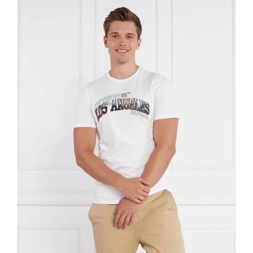 GUESS T-shirt SS CN PRINTED FLOCK | Slim Fit ze sklepu Gomez Fashion Store w kategorii T-shirty męskie - zdjęcie 163986373