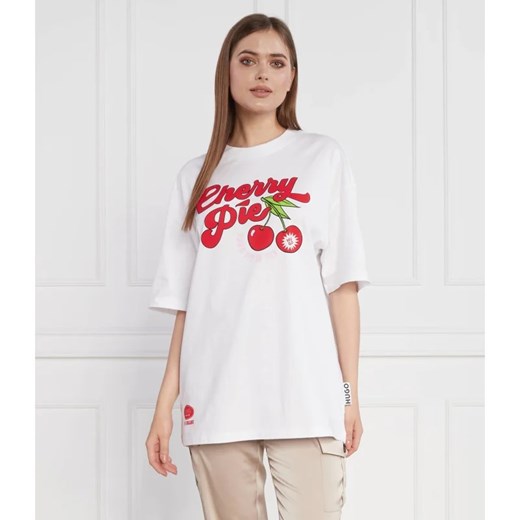 HUGO T-shirt Drisela | Oversize fit ze sklepu Gomez Fashion Store w kategorii Bluzki damskie - zdjęcie 163986470