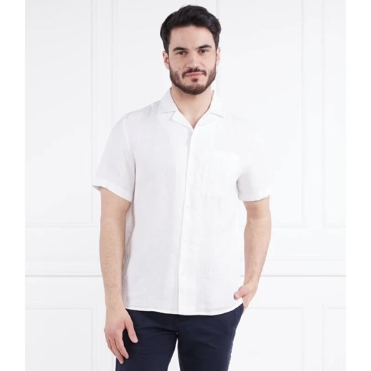 HUGO Lniana koszula Ellino 10248298 01 | Straight fit ze sklepu Gomez Fashion Store w kategorii Koszule męskie - zdjęcie 163986671