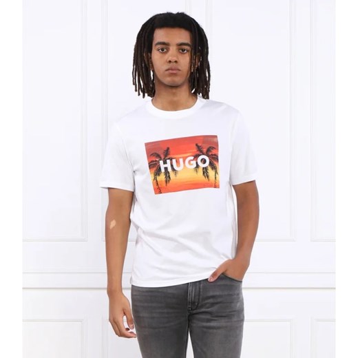 HUGO T-shirt Dulive | Regular Fit ze sklepu Gomez Fashion Store w kategorii T-shirty męskie - zdjęcie 163986710