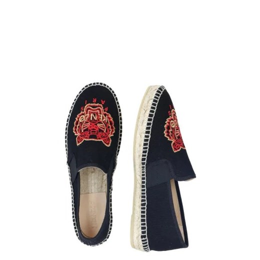 Espadryle damskie Kenzo ze skóry bez zapięcia czarne casualowe