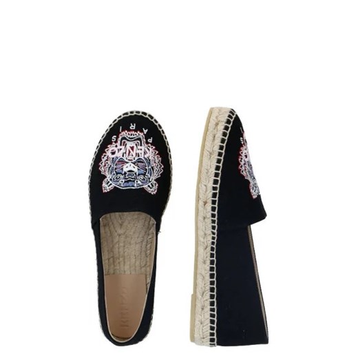 Espadryle damskie Kenzo casual bez zapięcia czarne tkaninowe w nadruki na lato