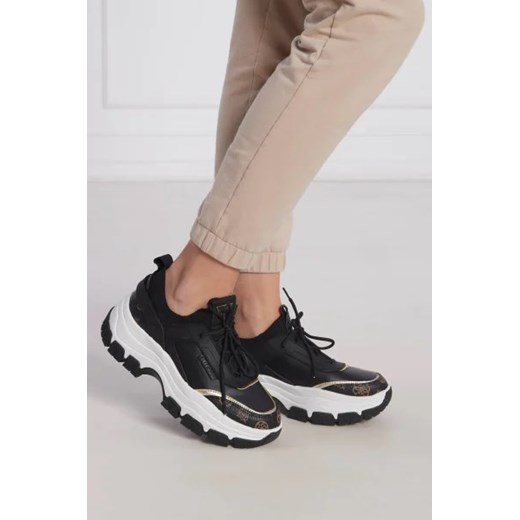 Buty sportowe damskie Guess sneakersy na wiosnę z tworzywa sztucznego sznurowane