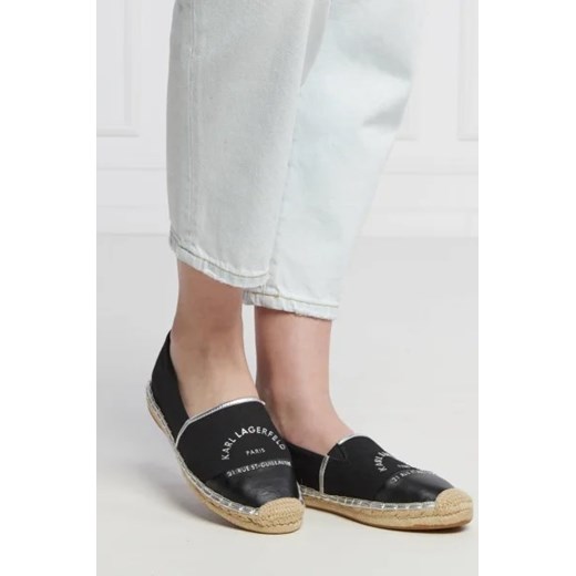 Espadryle damskie Karl Lagerfeld casual bez zapięcia na płaskiej podeszwie z tworzywa sztucznego 
