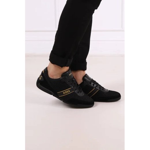 BOSS BLACK Sneakersy Saturn_Lowp_merb | z dodatkiem skóry 46 okazja Gomez Fashion Store
