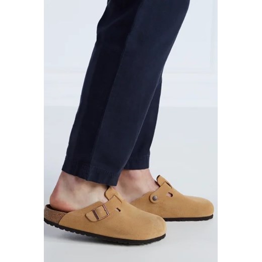 Birkenstock Skórzane klapki chodaki Boston VL Latte Cream 43 Gomez Fashion Store