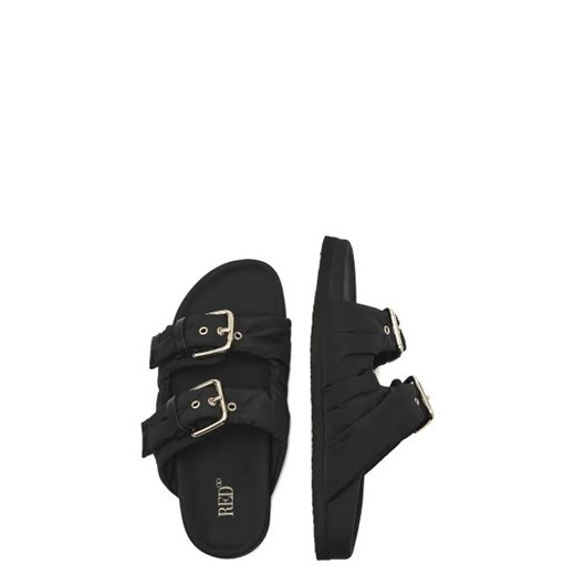 Klapki damskie Red Valentino casualowe z tkaniny na płaskiej podeszwie bez zapięcia letnie