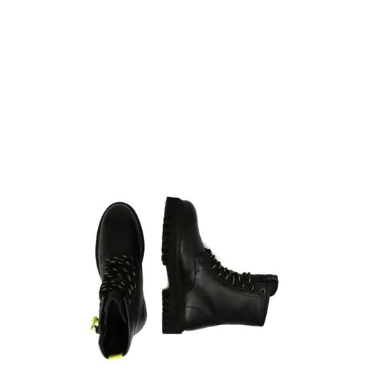 Workery damskie Pepe Jeans zimowe czarne casualowe tkaninowe