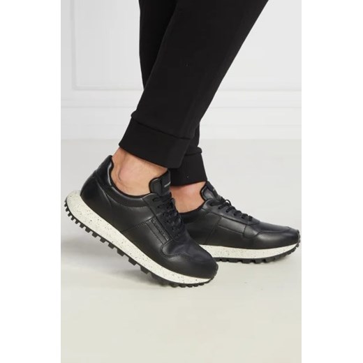 Buty sportowe męskie Emporio Armani skórzane sznurowane