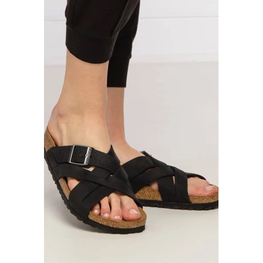Birkenstock Skórzane klapki Lugano LEOI 40 Gomez Fashion Store