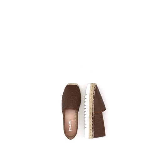 Espadryle damskie brązowe POLLINI bez zapięcia casualowe