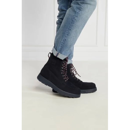 Tommy Hilfiger Skórzane buty TH AMERICAN BOOT Tommy Hilfiger 45 okazyjna cena Gomez Fashion Store