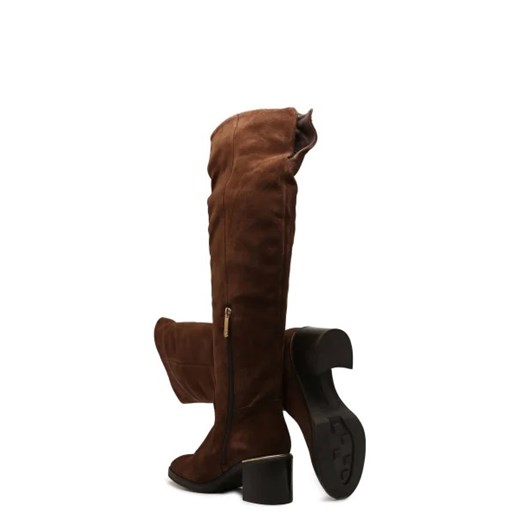 Tommy Hilfiger Skórzane muszkieterki TH BELT SUEDE OVERKNEE Tommy Hilfiger 39 okazja Gomez Fashion Store