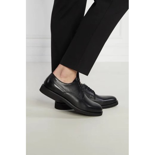 Buty eleganckie męskie BOSS HUGO sznurowane z tworzywa sztucznego 