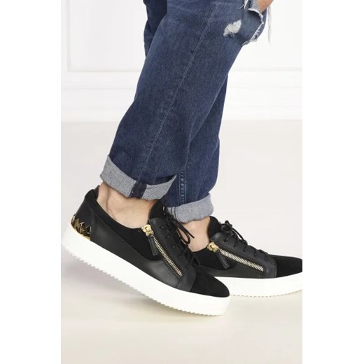 Giuseppe Zanotti Skórzana trampki Giuseppe Zanotti 44 okazyjna cena Gomez Fashion Store