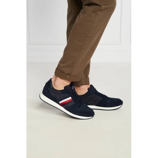 Tommy Hilfiger Sneakersy RUNNER EVO MIX, BDS | z dodatkiem skóry Tommy Hilfiger 46 promocyjna cena Gomez Fashion Store