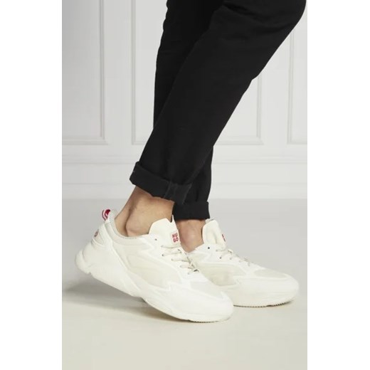 Hugo Boss buty sportowe męskie białe z tkaniny 