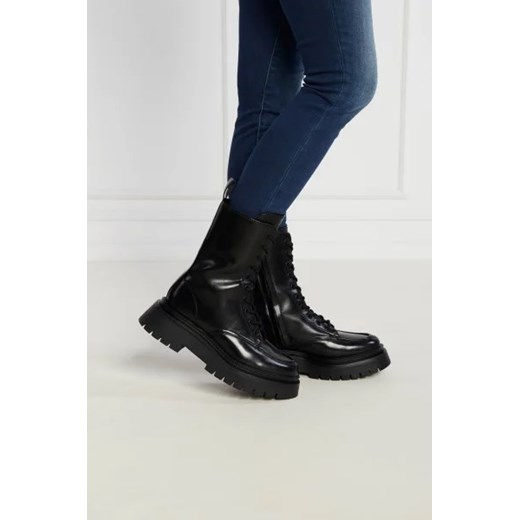 Workery damskie Pepe Jeans casualowe wiązane z tworzywa sztucznego