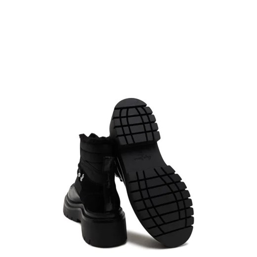 Workery damskie czarne Pepe Jeans tkaninowe casual na platformie 