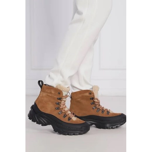 HUGO Skórzane buty trekkingowe Jace FurLaceUpB-Smix 40 okazja Gomez Fashion Store