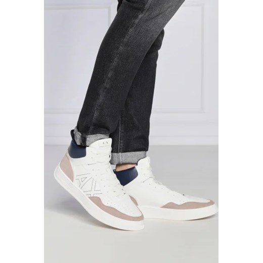 Buty sportowe męskie Armani Exchange skórzane sznurowane na wiosnę