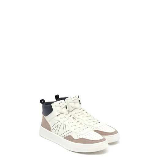 Buty sportowe męskie Armani Exchange beżowe skórzane