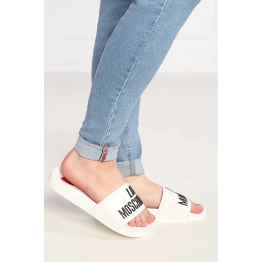 Klapki damskie Love Moschino z tworzywa sztucznego bez zapięcia