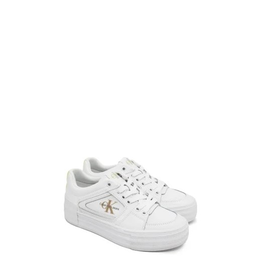 CALVIN KLEIN JEANS Sneakersy VULC FLATFORM BOLD FLUO CONTR | z dodatkiem skóry 41 promocja Gomez Fashion Store